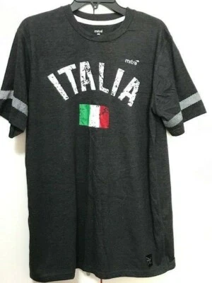 Camiseta Hombre Mitre Negra L Algodón/poliéster Bandera Italia Foto 1 de 4