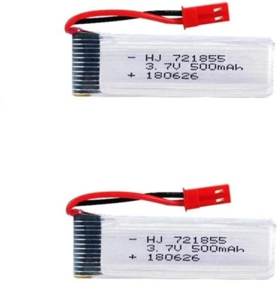 2er Set 3.7V 500mAh LiPo Akkus für RC Drohnen UDI U817 WLtoys V959 - Bild 1 von 4
