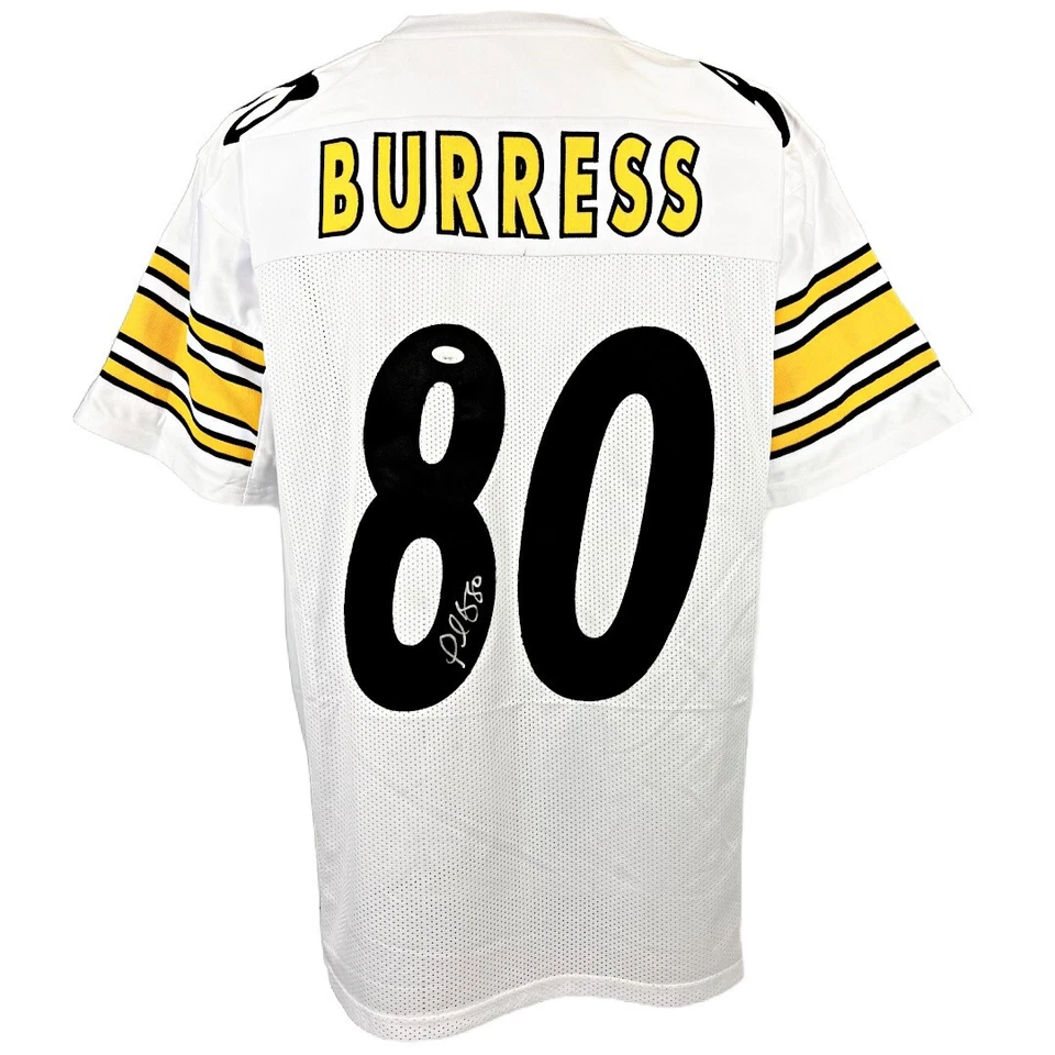 Plaxico Burress autographed signed jersey NFL Pittsburgh Steelers JSA COA - Image 1 of 4