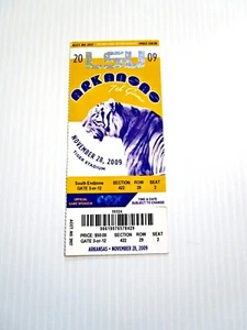 CFB 2009 11/28 Arkansas at LSU Football FULL Ticket Ryan Mallett  - Picture 1 of 2
