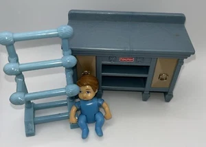 Fisher Price Loving Family Lot- Baby, Towel Rack & TV Stand - Picture 1 of 4
