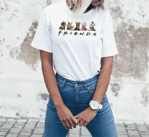 Lustige Grafik Mittelalter Hunde Frauen T-Shirt Tee Baumwolle Kurzarm - Bild 1 von 2