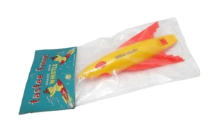 Tastee Freez Space Ship Whistle w/ Tee and Eff on Card 1950's Premium MIP Art - Picture 1 of 5