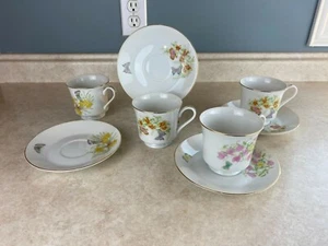 Japan China Set Of Four Tea Cup And Saucers - Picture 1 of 7