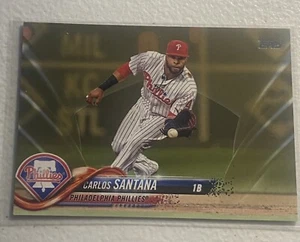CARLOS SANTANA - 2018 Topps Update Series - Gold Parallel #’d 1749/2018 - #US125 - Picture 1 of 2