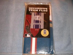 Texas Rangers MLB Decorative Burlap Handcrafted Team Flag 28" x 44" Baseball New - Picture 1 of 2