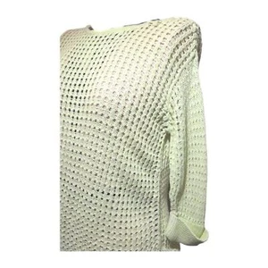J Jill Sweater Green Linen Cotton Woven Lightweight 3/4 Sleeve Petite Small - Picture 1 of 9