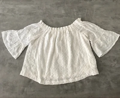 Top Anthropologie Floreat para mujer X-grande ojales lechera campesina cabaña pradera Foto 1 de 4