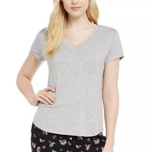 Nueva Camiseta Alfani Mujer Talla Grande Suave Cuello en V Pijama Top Gris Jaspeado Nueva con Etiquetas - Imagen 1 de 7
