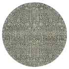 10'x10' Falcon Gray Willow and Cypress Tree Wool Hand Knotted Round Rug R90247