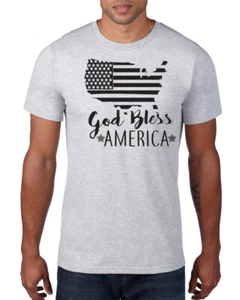 God Bless America Celebrate Fireworks Stars Unisex T-Shirt Patriotic - Picture 1 of 9