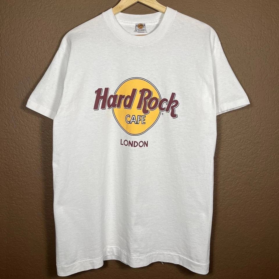 Hard Rock Cafe London Vintage 90s T-Shirt M Cotton Men's Single Stitch USA Made - Image 1 of 4
