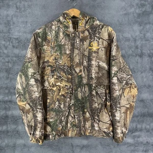 Real Tree Camo Insulated Hooded Hunting Jacket Mens Size Medium 38-40 - Picture 1 of 5