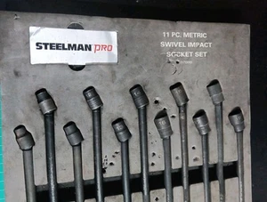 Steelman Pro 11Pc , 3/8-in Swivel Impact Extension Adapter Set 9mm Through 19mm - Picture 1 of 5