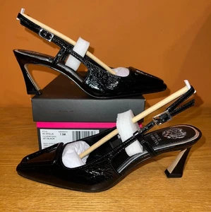 Vince Camuto Stilla Slingback-Pump mit Blockabsatz, Leder, tiefschwarz, 7,5 M - Bild 1 von 5