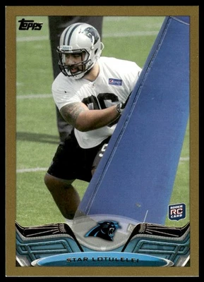 2013 Topps #13 Star Lotulelei SN,RC Gold #/2013 Carolina Panthers NM+ - Image 1 of 2