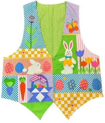 Womens vintage plus vest size 1x Spring Easter embellished top St Patricks Day - Image 1 of 4