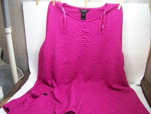 Ali Miles burgunderrote strukturierte Kurzarmbluse Übergröße 2X - neu mit Etikett - Bild 1 von 7