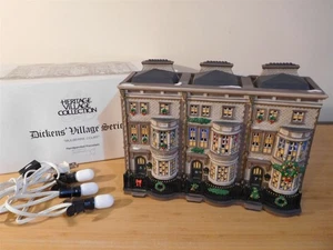 Dept 56 Dickens Village - Mulberrie Court Brownstones - #56.58345 - No Shrubs - Picture 1 of 2