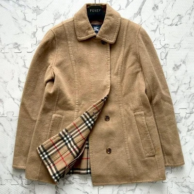 Abrigo de lana Burberry London doble cara cachemir a cuadros Nova Foto 1 de 4