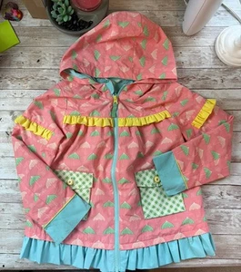 Matilda Jane LOOKS LIKE RAINCOAT JACKET Size 8 Let’s Go Together Umbrellas - Picture 1 of 6