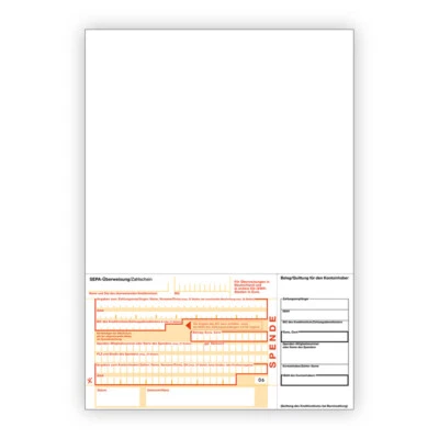 LITFAX A4 SEPA Spendenzahlscheine neutral Bankformulare Zahlungsverkehrsvordrucke