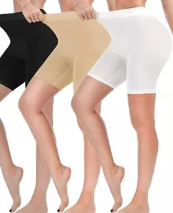 Reamphy (3 Pack) Slip Short Under Dress Comfortable Smooth Yoga Shorts Size 2XL - Picture 1 of 5