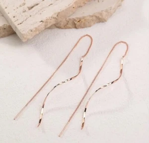Aretes Violadores Para Fiesta Gala Aritos De Mujer Largos Onda Larga Elegantes - Picture 1 of 9