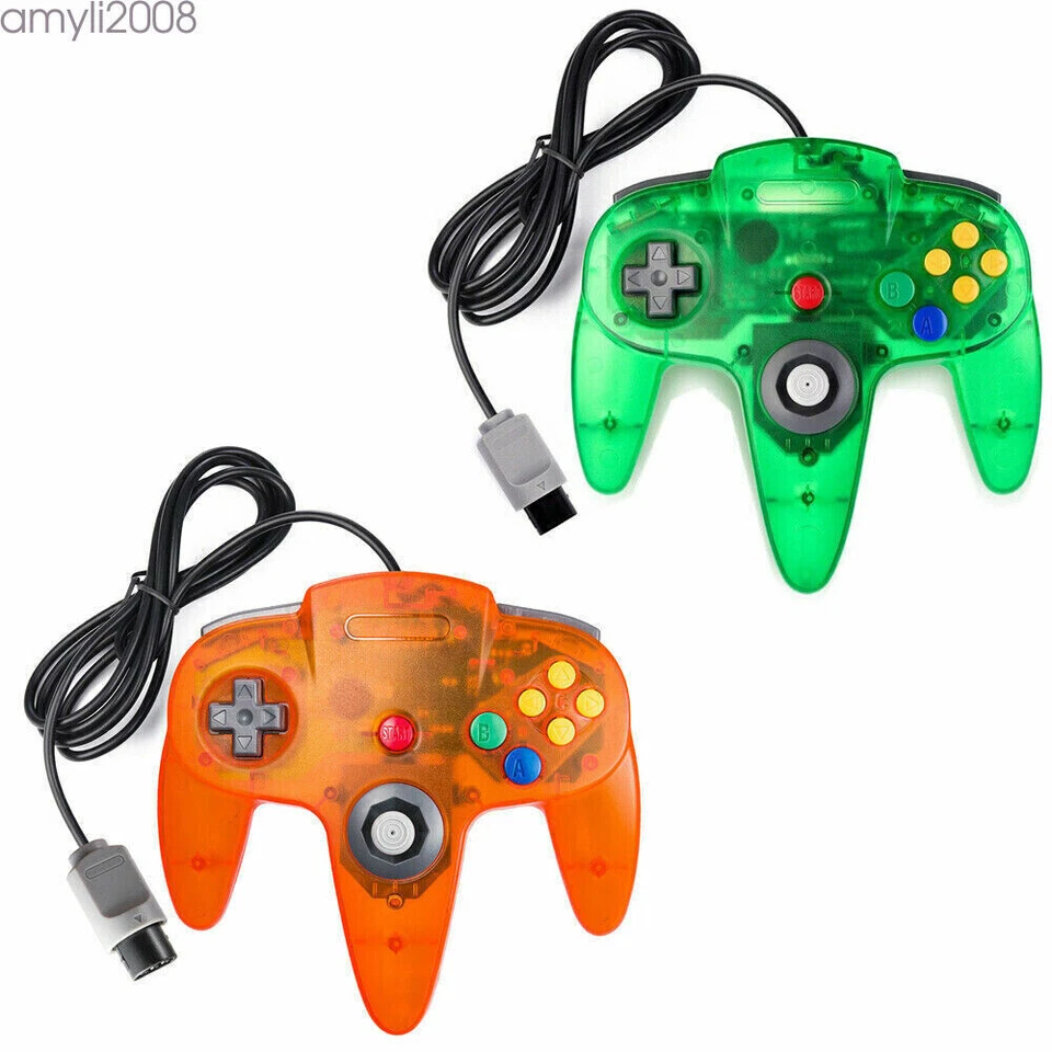 Controles clássicos N64 joystick gamepad com fio para videogames Nintendo 64 N64 - Imagem 1 de 4