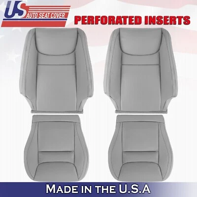 2001 2002 2003 For Toyota Highlander Front Set Tops &Bottoms Leather Covers Gray - Image 1 of 4