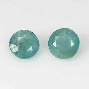 1,20 quilates y 6 mm_ AZUL VERDE NATURAL GRANDIDIERITA 6 CORTE REDONDO 2 piezas PIEDRAS PRECIOSAS - Imagen 1 de 11