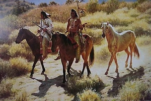 SUSAN TERPNING CAPTURED PONY NATIVE AMERICAN ARTIST PROOF ART PRINT L.E. 81/95 - Picture 1 of 10