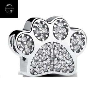925 Sterling Silver Charm Dog Cat Paw Family Bead Animal Family Best Friend Mum - Picture 1 of 68