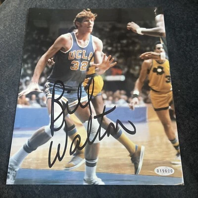 Foto firmada a mano de Bill Walton 8 X 10 UCLA Steiner holograma solamente Foto 1 de 3