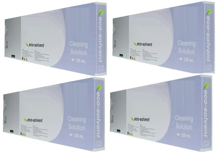 4 x COMPATIBLE ROLAND ECO SOLVENT CLEANING CARTRIDGES 220ML  ECO SOL MAX (ESL3) - Image 1 of 1