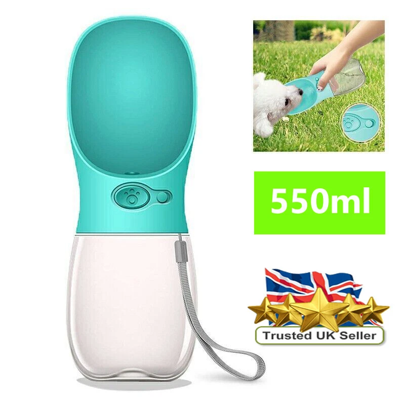 Portable Cat Dog Pet Water Bottle Drinking Cup Puppy Travel Outdoor Feeder Blue - Image 1 of 4