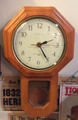 clock, wall, Savannah Row,Westminister chimes, strikes hour, keeps time, battery Cover