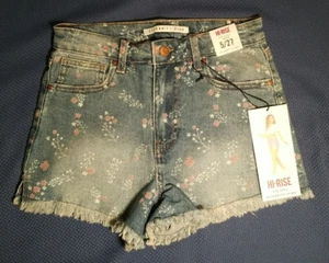 Celebrity Pink Women's Printed Denim Jean Shorts High Rise Size 5/27 The Doll - Picture 1 of 2