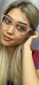 Roberto Cavalli Chort RC 857 RC857 073 54mm Pink Cats Eye Women's Eyeglasses .  - Picture 1 of 12