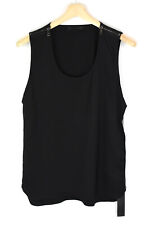 DIESEL Black Gold Ciasket T-Shirt Women's EU 42 Sleeveless Zipped Shoulders