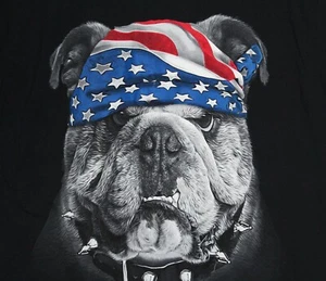American Bulldog Spirit of America Marken T-Shirt Herren Gr. L, schwarz RW&B Bandanna - Bild 1 von 4