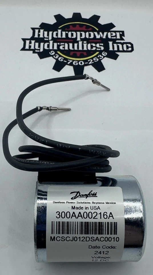 300AA000216A, MSCJ012DSAC0010, Eaton, Danfoss, Vickers, 12 Volt, Solenoid Coil - Image 1 of 1