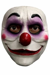 PURPLE EVIL CLOWN LATEX FACE MASK SCARY HALLOWEEN HORROR - Picture 1 of 1