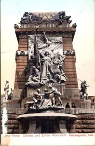 Peace Group Soldiers & Sailors Monument Indianapolis IN Postcard Undivided Back - Picture 1 of 2