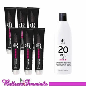 Colore in crema - tinta per capelli 6X100ml + ossigeno 20vol 1000ml Racioppi - Foto 1 di 75