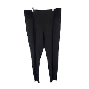 Maurices Black Ultra High Rise Ribbed Waist Luxe Pants Womans Plus Size 3X - Picture 1 of 5