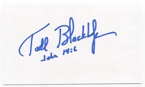Todd Blackledge Signed 3x5 Index Card Autographed Kansas City Chiefs NFL - Picture 1 of 2