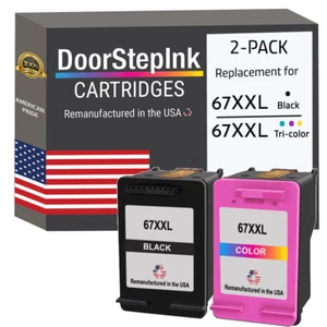 Cartucho de tinta compatible DoorStepInk para HP 67XXL negro y color 2PK-USA - Imagen 1 de 5