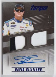 2016 Panini Torque Combo Materials Blue David Gilliland Auto Metal 04/75 #CMS-DG