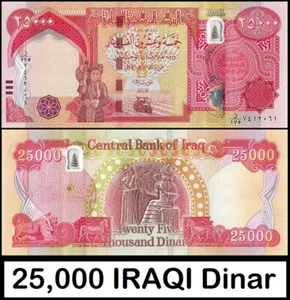 25,000 IRAQI Dinar 2018-Present with NEW Security Feature UNC SHIP from CANADA - Picture 1 of 1